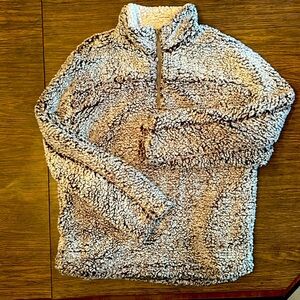 Fuzzy 1/4 zip sweatshirt